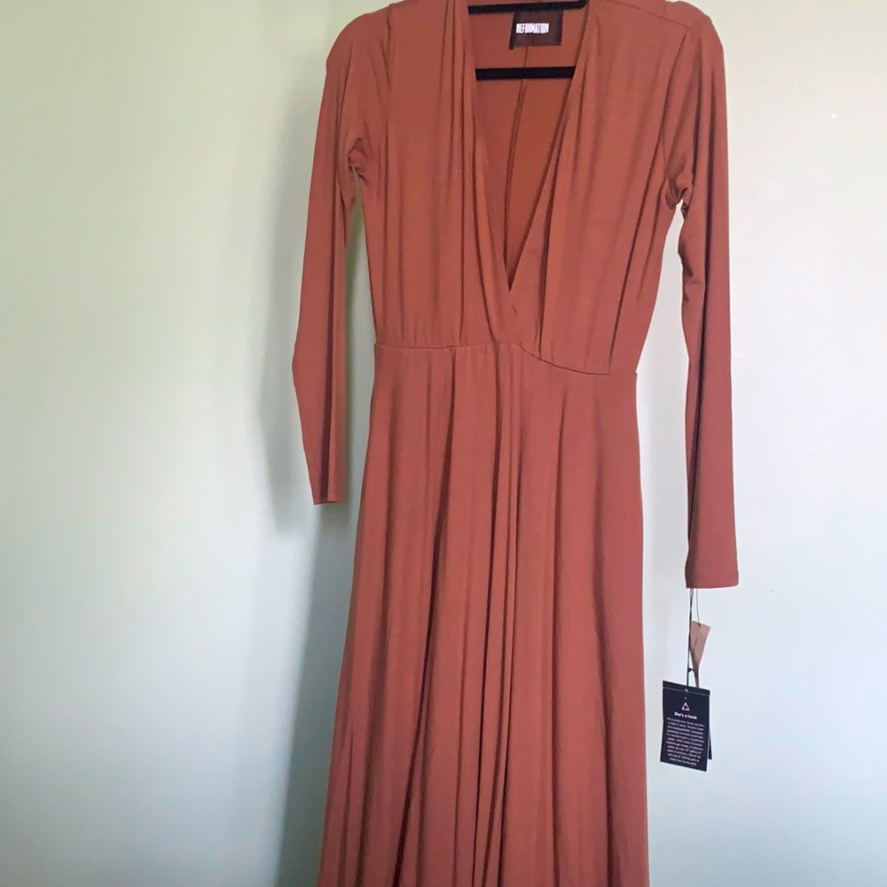 Brand new Reformation dress with deep neck